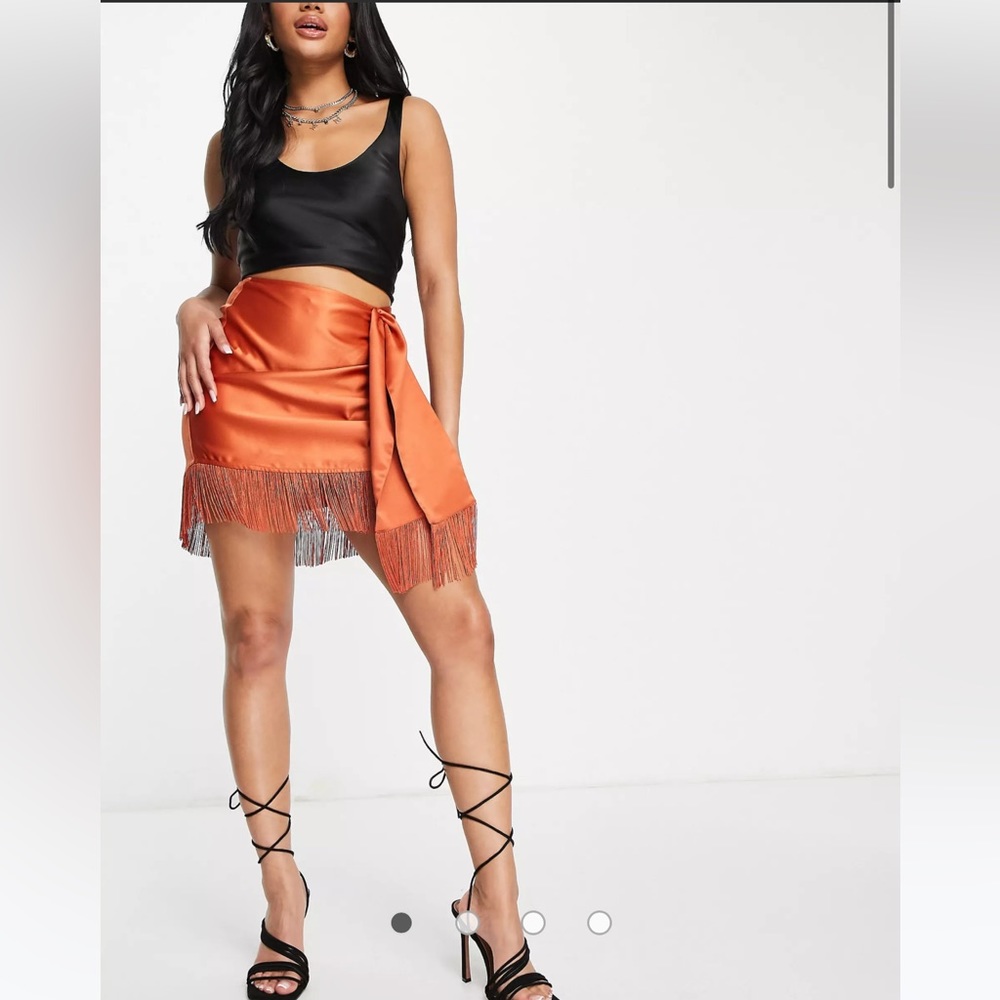 New ASOS Design Satin Wrap Skirt